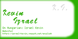 kevin izrael business card